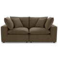 Sofa modular Cali de dos plazas, marron chocolate
