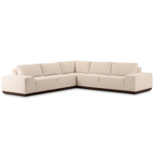 Sof¨¢ modular de 3 piezas Isaiah, Nomad Snow de Four Hands