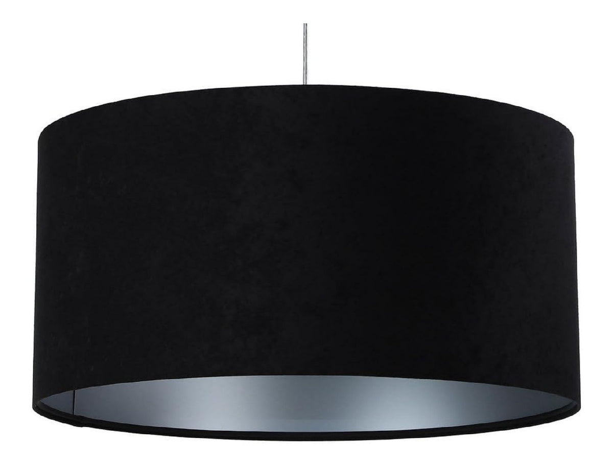 Suspension decoratif Noir et Argente avec diffusion lumineuse harmonieuse 60 W IP20