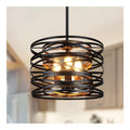 Solution lumineuse Noir et Ambre au dessin sobre en format lustre 60 W
