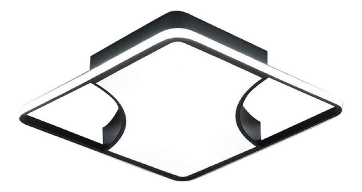 Luminaire Noir et Blanc a silhouette graphique de type plafonnier 42W