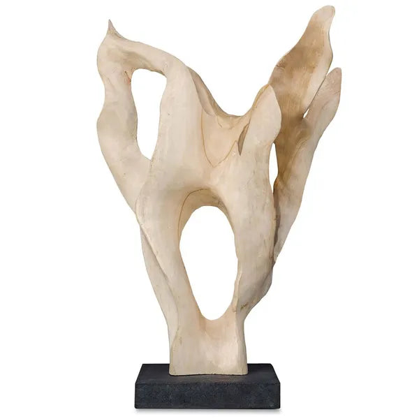 Escultura de forma hueca, natural blanqueado