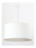 Suspension Blanc et Beige a presence elegante et lumiere agreable 60 W IP20