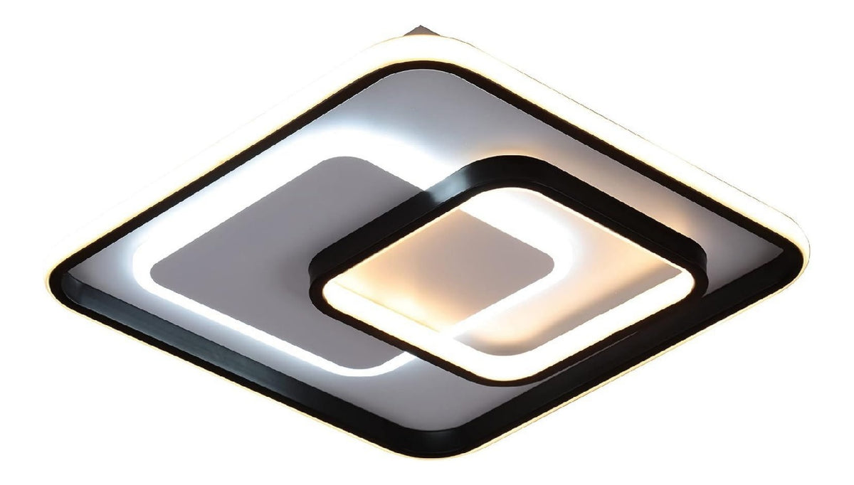 Luminaire Noir et Blanc a silhouette graphique de type plafonnier 72 W