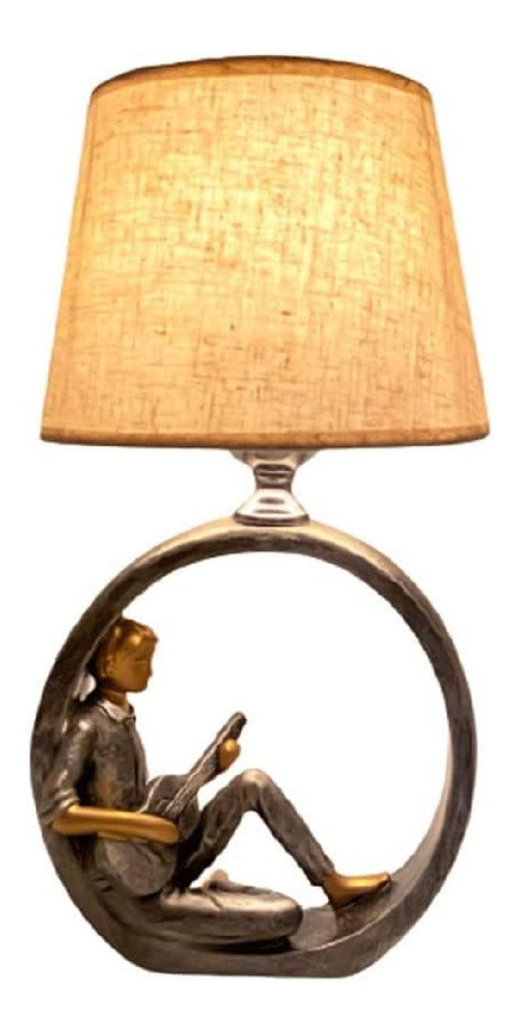 Eclairage Ambre et Rouge contemporain en version lampe de table