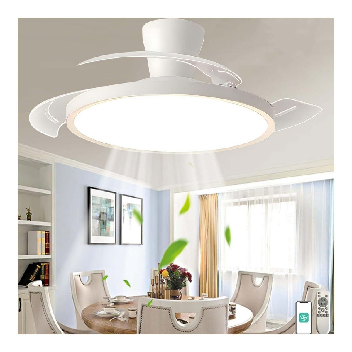 Lustre Blanc et Ambre aux lignes epurees avec eclairage confortable