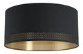 Lustre Noir et Dore au style moderne avec conception fonctionnelle E27