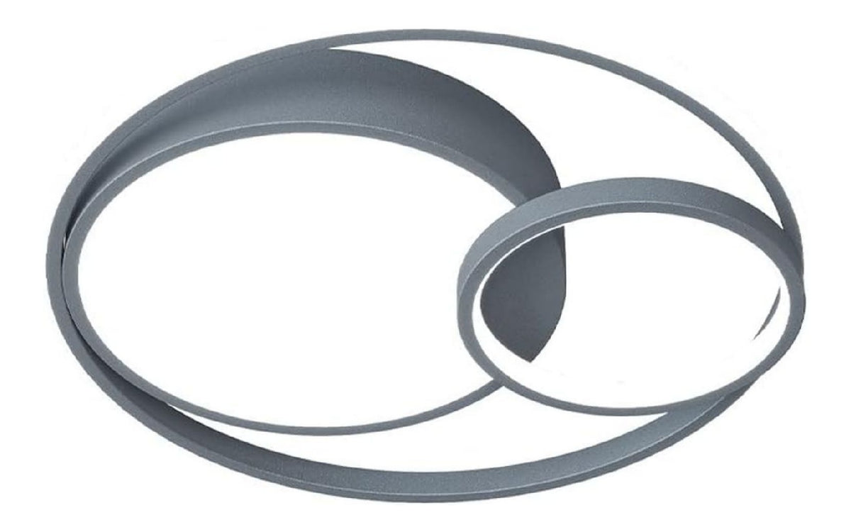 Luminaire Blanc et Gris a silhouette graphique de type plafonnier