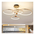Luminaire Dore et Ambre a silhouette graphique de type suspension 85W 6000K