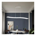 Lustre Blanc et Ambre aux lignes epurees avec eclairage confortable 36W