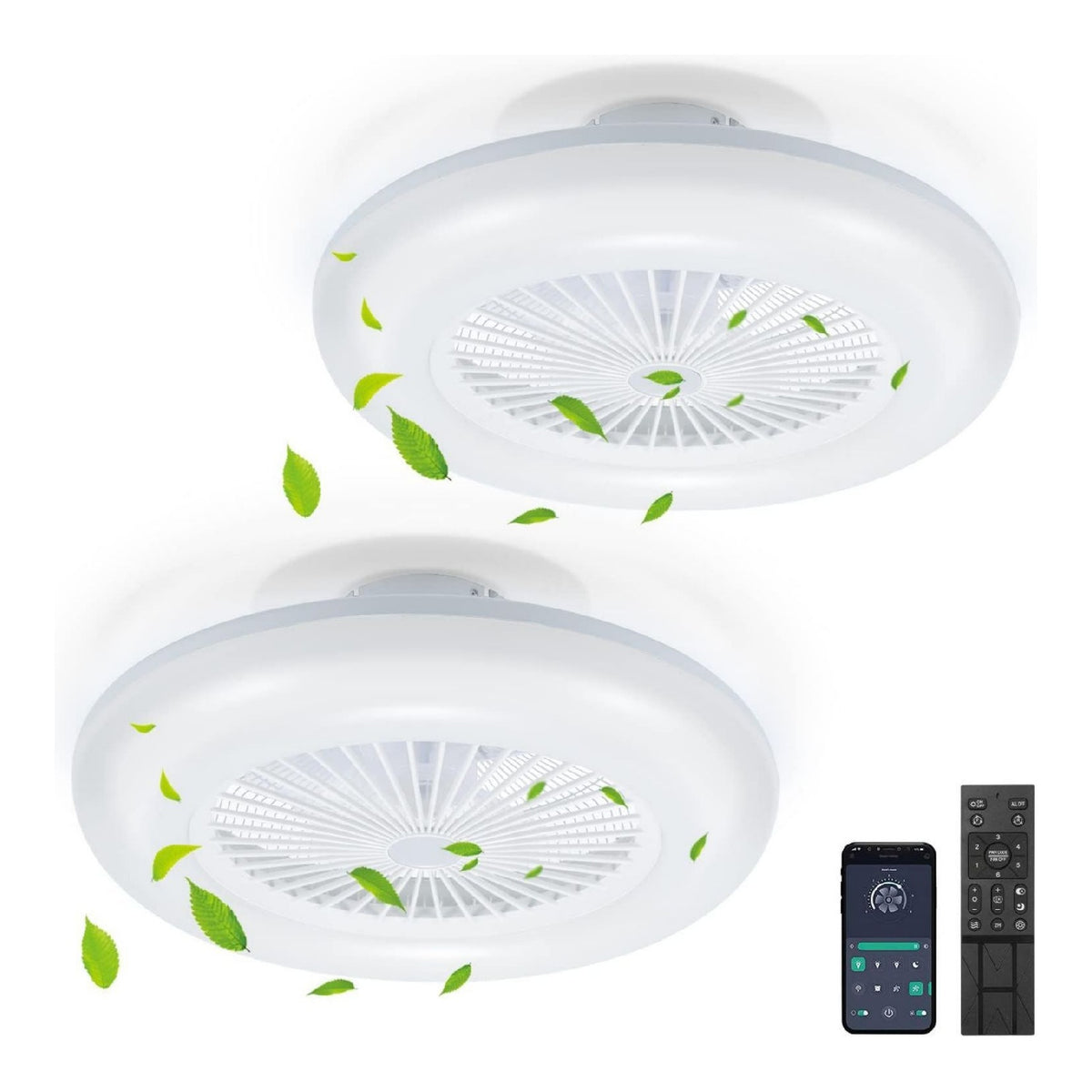 Luminaire Blanc et Vert aux lignes epurees avec eclairage confortable 80W 6500K