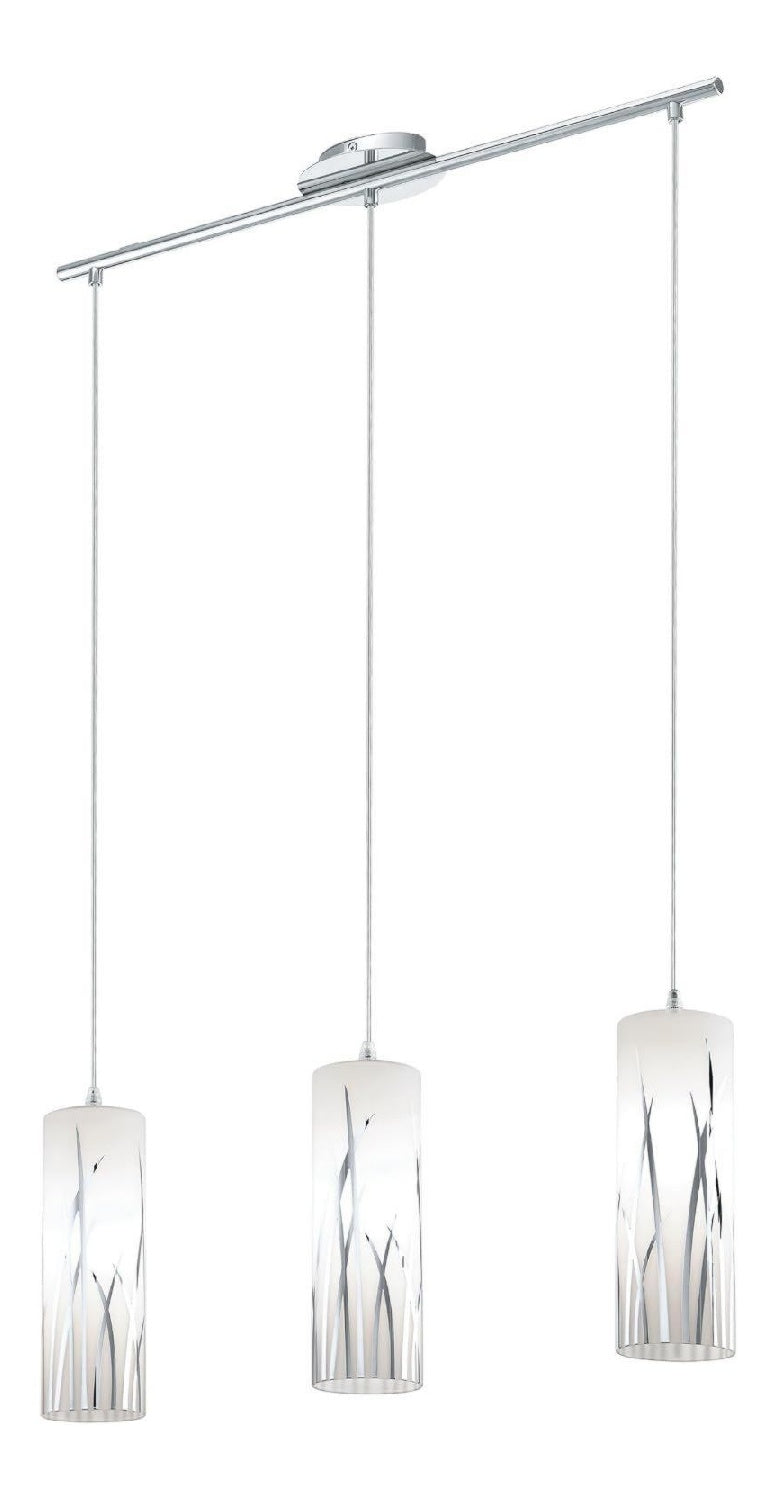 Suspension Blanc et Rouge a presence elegante et lumiere agreable E27