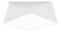 Luminaire Blanc et Ambre a silhouette graphique de type plafonnier 60W E27