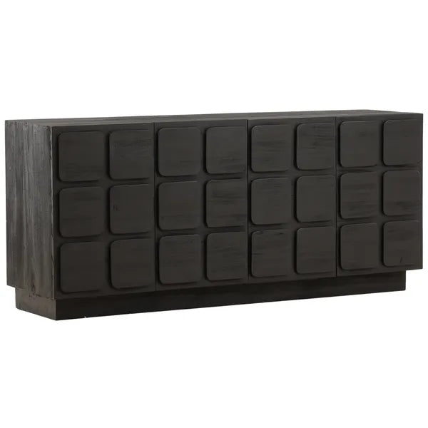 Aparador Marika de 4 puertas, negro