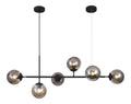 Suspension Noir et Gris a presence elegante et lumiere agreable E27