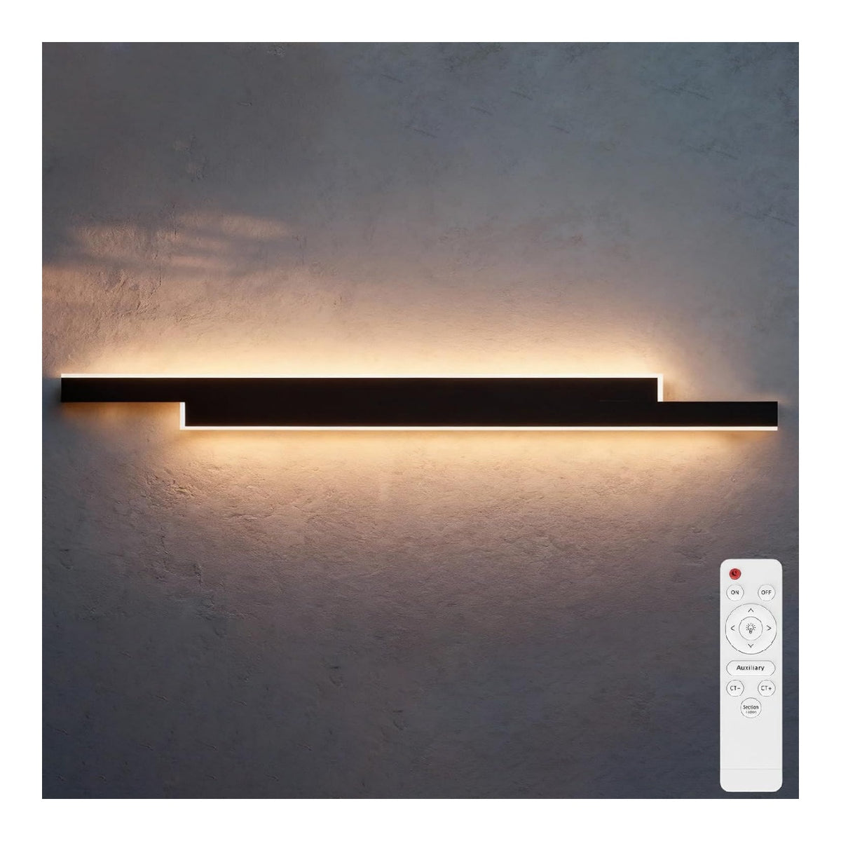 Eclairage Noir et Blanc contemporain en version applique murale 30W 3000K