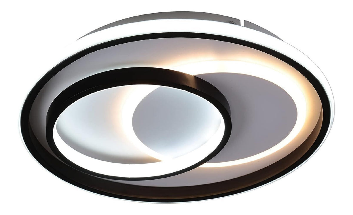 Plafonnier decoratif Noir et Blanc avec diffusion lumineuse harmonieuse 60 W