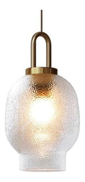 Suspension Ambre et Transparent au style moderne avec conception fonctionnelle 60 W E27