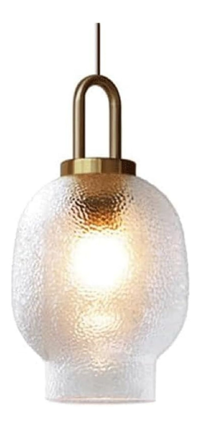Suspension Ambre et Transparent au style moderne avec conception fonctionnelle 60 W E27