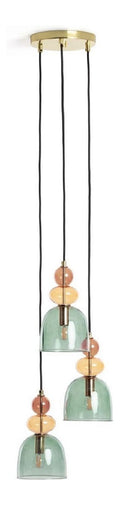 Eclairage Dore et Ambre contemporain en version suspension E14 1M-9798