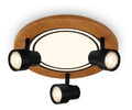 Spot de plafond Noir et Blanc aux lignes epurees avec eclairage confortable 12W 3000K GU10