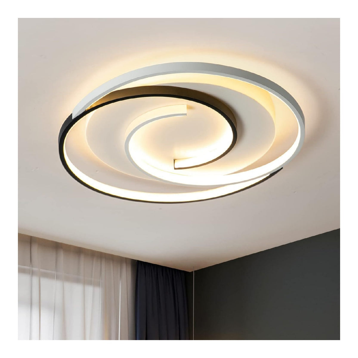 Plafonnier Noir et Blanc au style moderne avec conception fonctionnelle 36W 6500 K