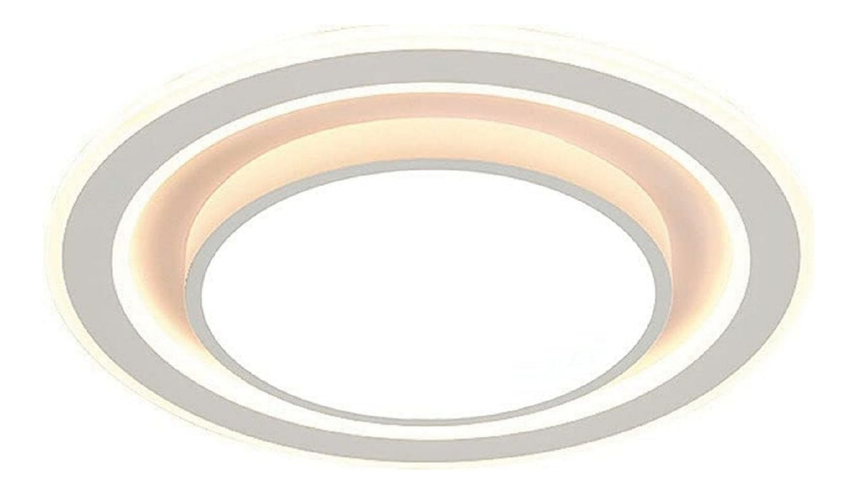 Plafonnier decoratif Blanc et Ambre avec diffusion lumineuse harmonieuse 8H-3390