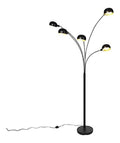 Solution lumineuse Noir et Ambre au dessin sobre en format lampadaire E14