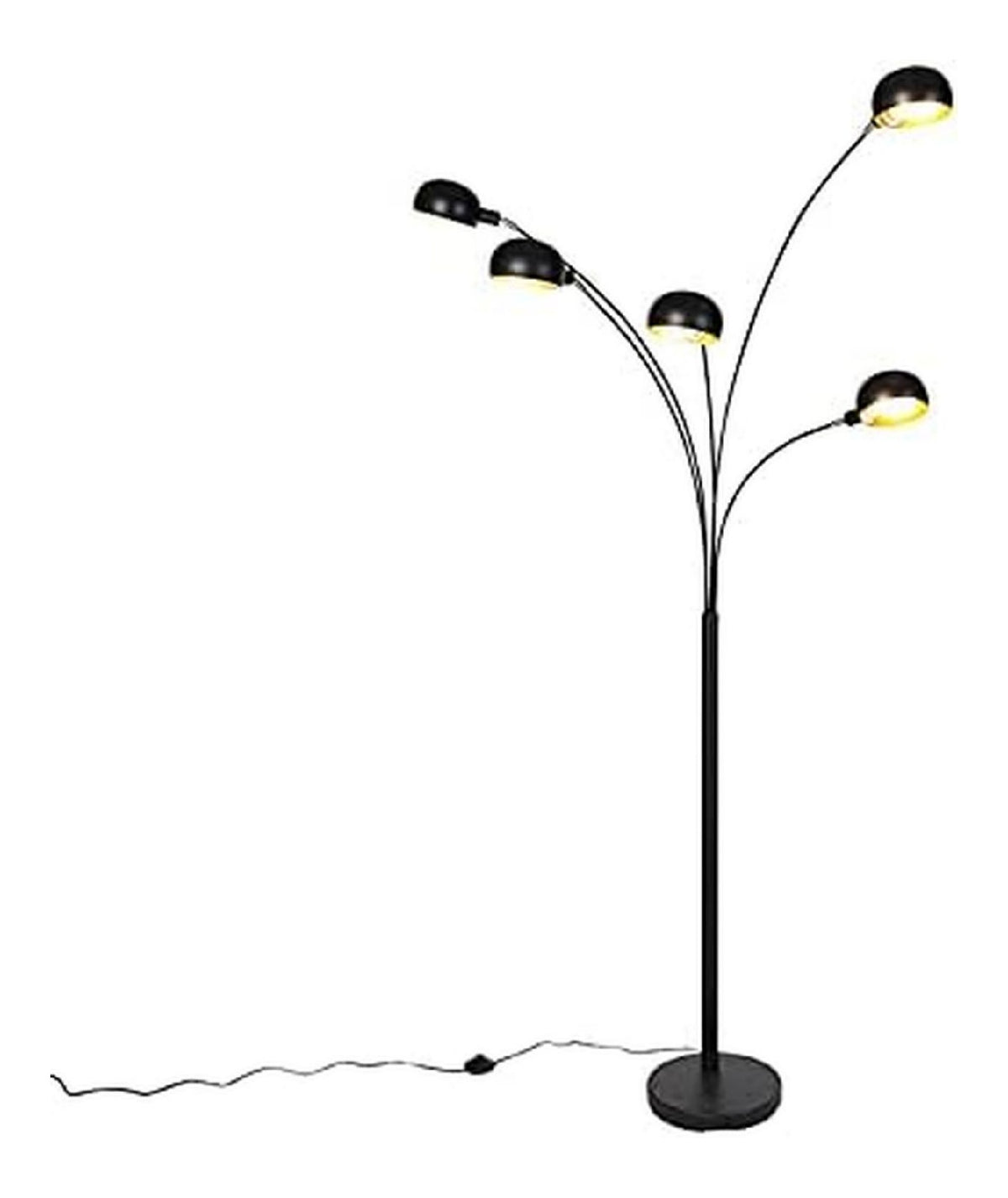 Solution lumineuse Noir et Ambre au dessin sobre en format lampadaire E14