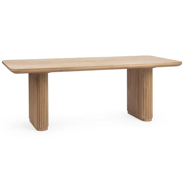 Mesa de comedor rectangular Vander, roble claro