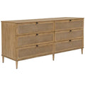 C¨®moda Coast de 6 cajones, natural