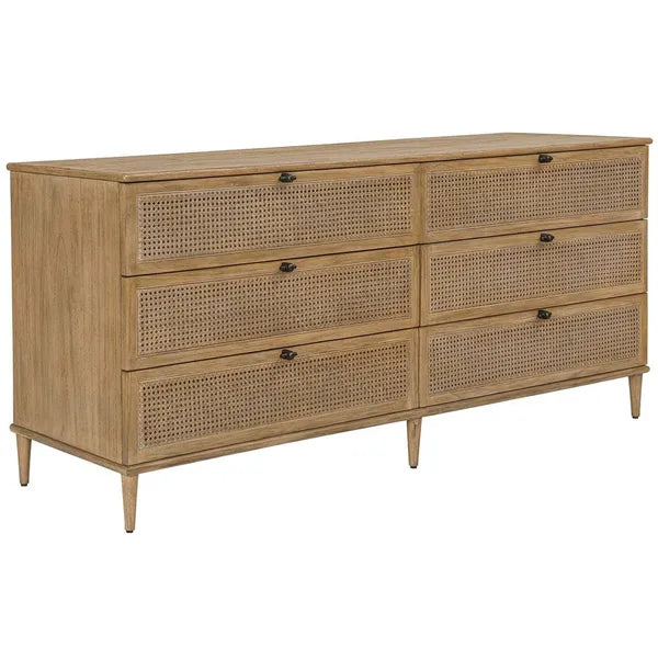 C¨®moda Coast de 6 cajones, natural