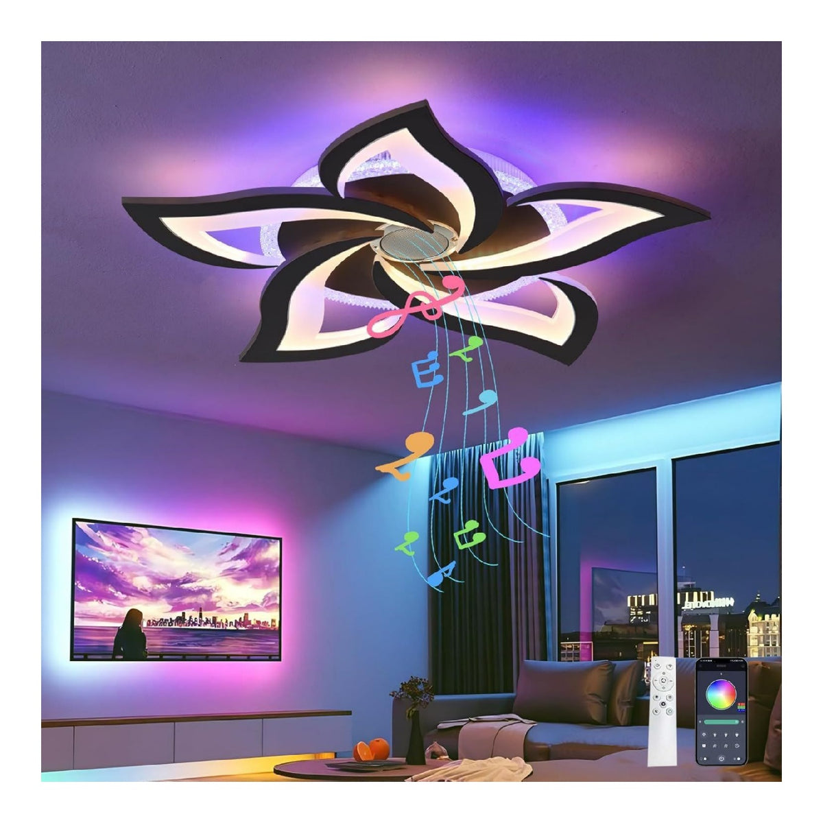 Solution lumineuse Noir et Ambre au dessin sobre en format lustre 3000 K