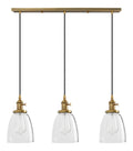 Luminaire Noir et Bronze a silhouette graphique de type suspension 60 W E27