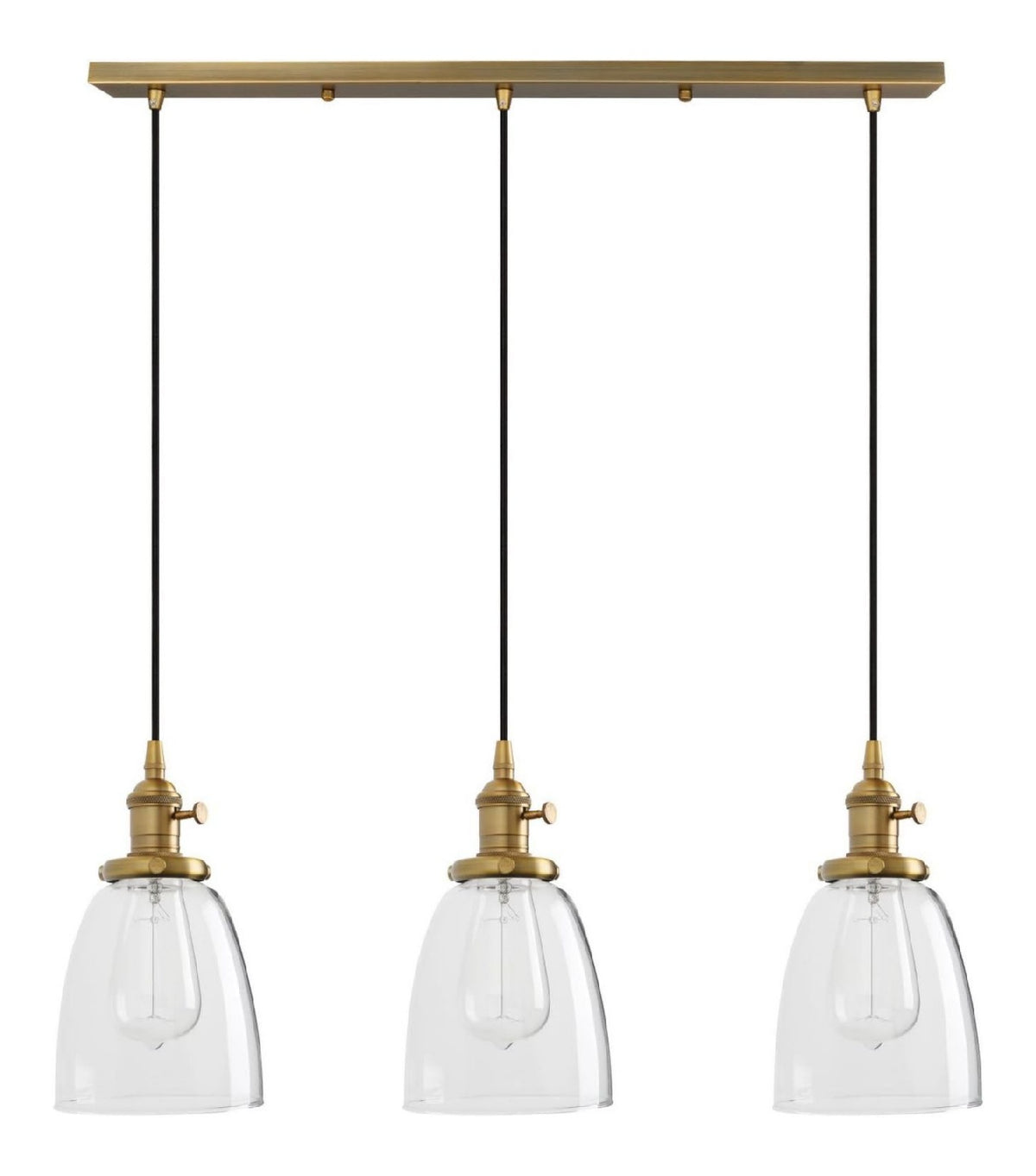 Luminaire Noir et Bronze a silhouette graphique de type suspension 60 W E27