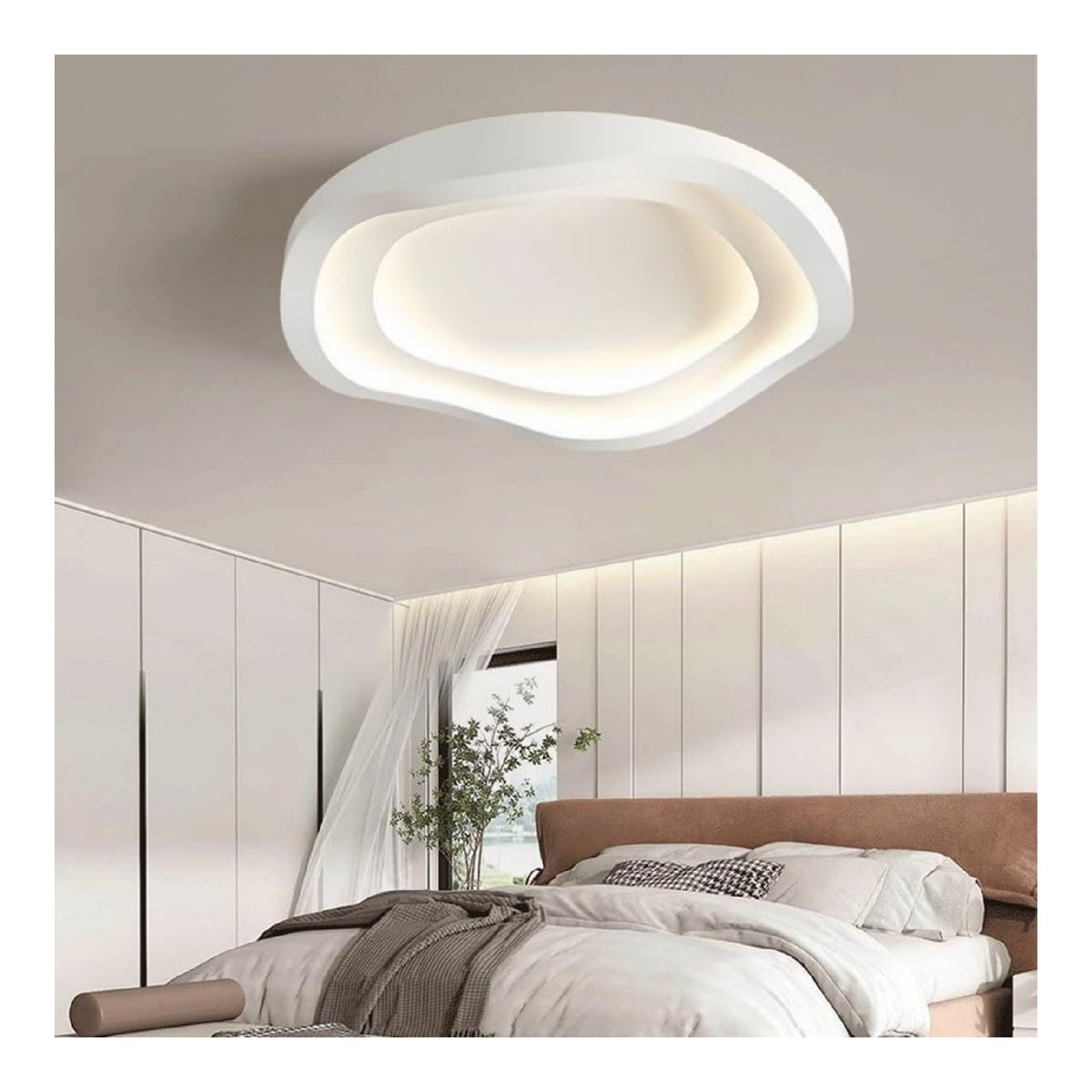 Solution lumineuse Ambre et Rouge au dessin sobre en format lustre 5N-9735