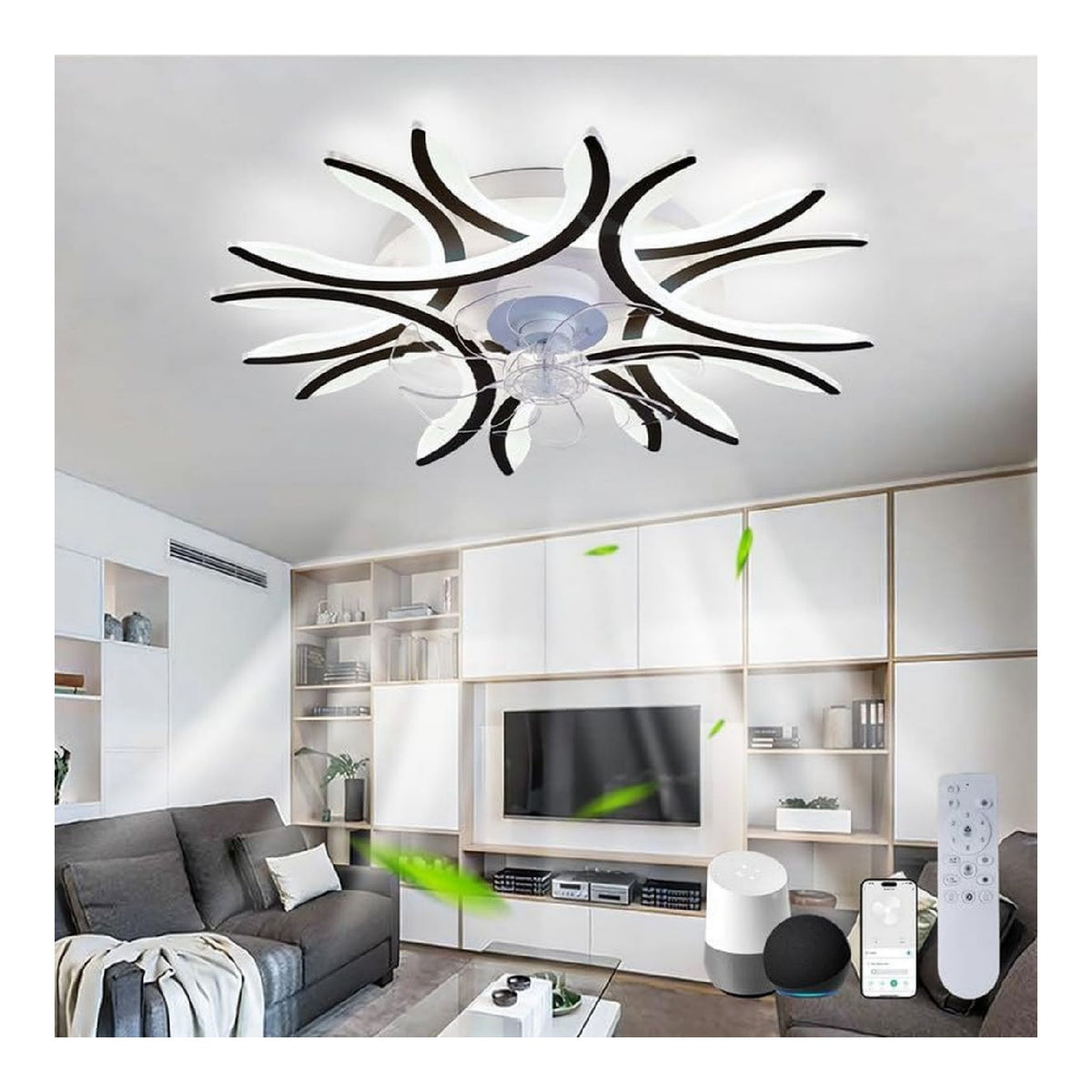 Lustre Noir et Ambre au style moderne avec conception fonctionnelle FY-1301