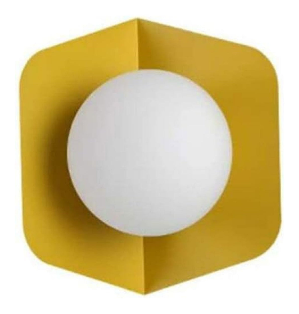 Luminaire Ambre a silhouette graphique de type applique murale E27
