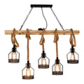 Suspension Noir et Marron aux lignes epurees avec eclairage confortable 200W E27