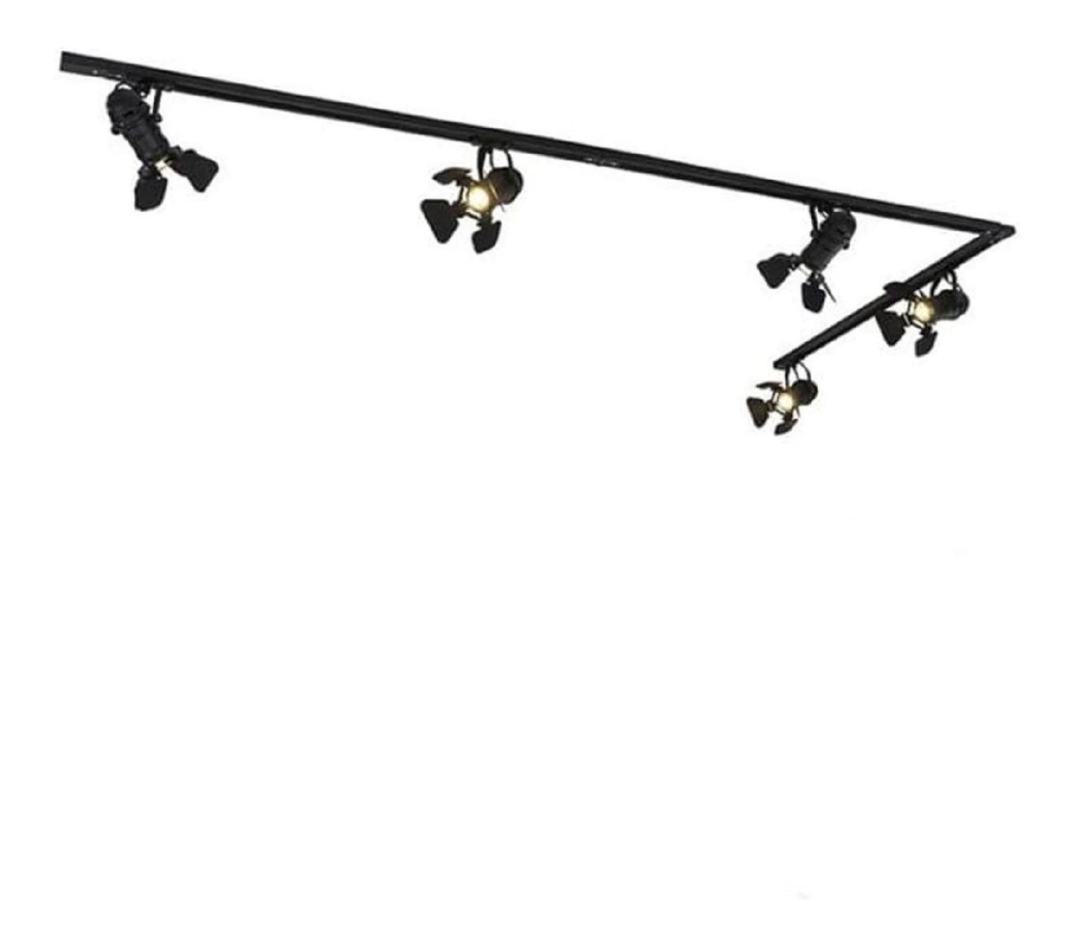 Rail de spots decoratif Noir et Ambre avec diffusion lumineuse harmonieuse IP20 GU10