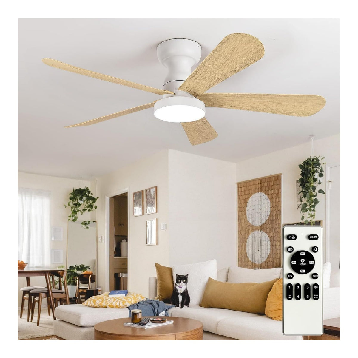 Luminaire Noir et Blanc a silhouette graphique de type luminaire 24 W 3000 K