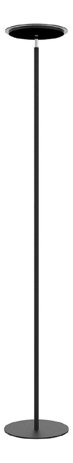 Lampadaire Noir et Argente aux lignes epurees avec eclairage confortable