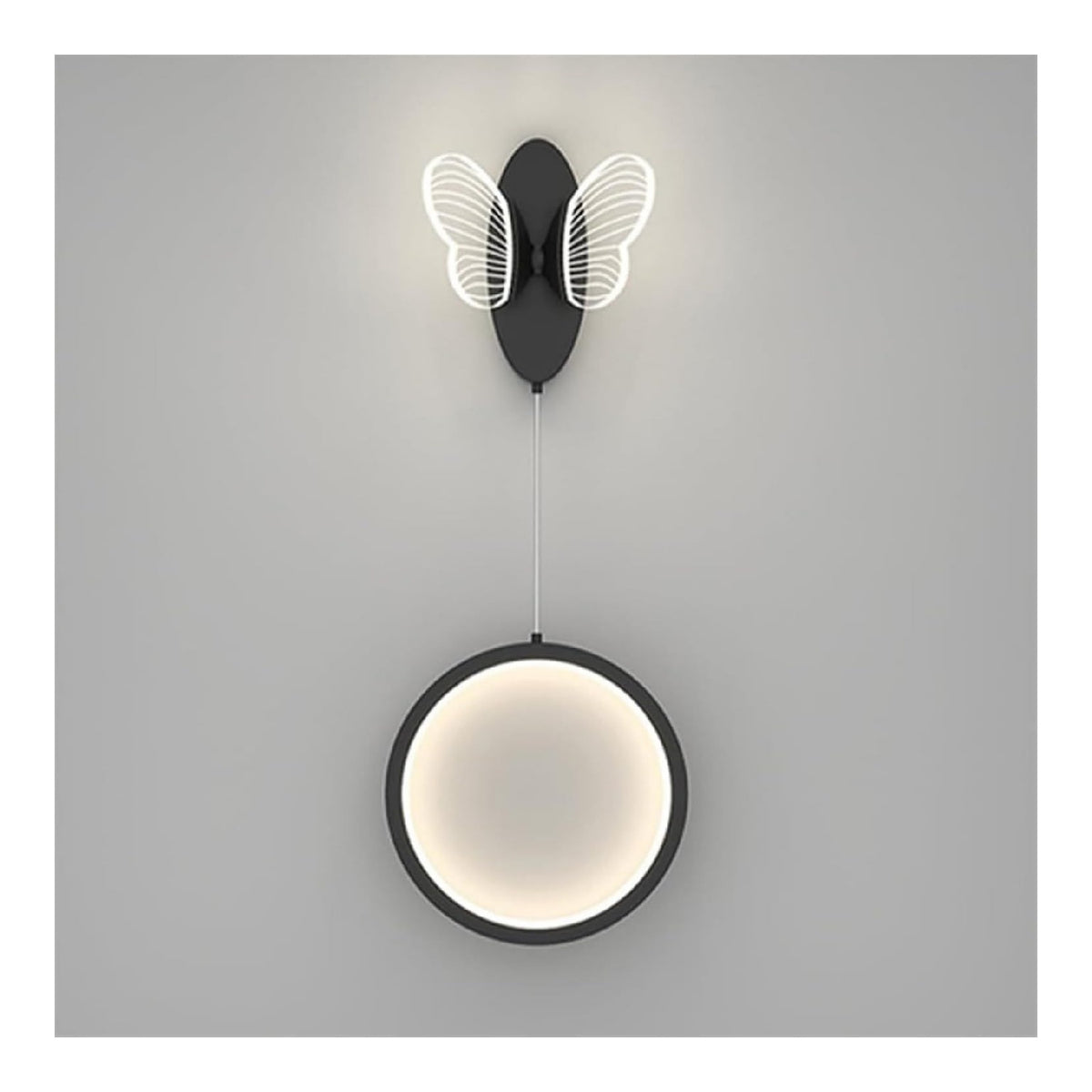 Applique murale decoratif Noir et Blanc avec diffusion lumineuse harmonieuse 15 W 3000K
