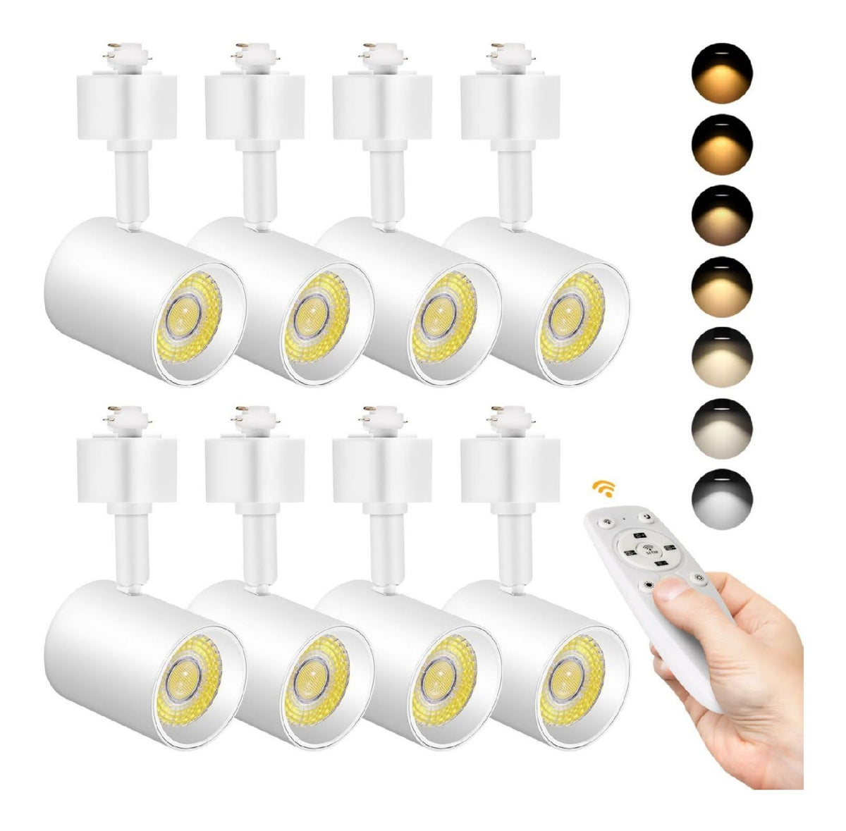 Rail de spots decoratif Blanc et Vert avec diffusion lumineuse harmonieuse 10 W 6000 K