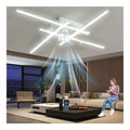Luminaire Blanc et Ambre a silhouette graphique de type lustre 24W 3000K