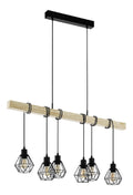 Suspension Noir et Rouge aux lignes epurees avec eclairage confortable 60 W E27