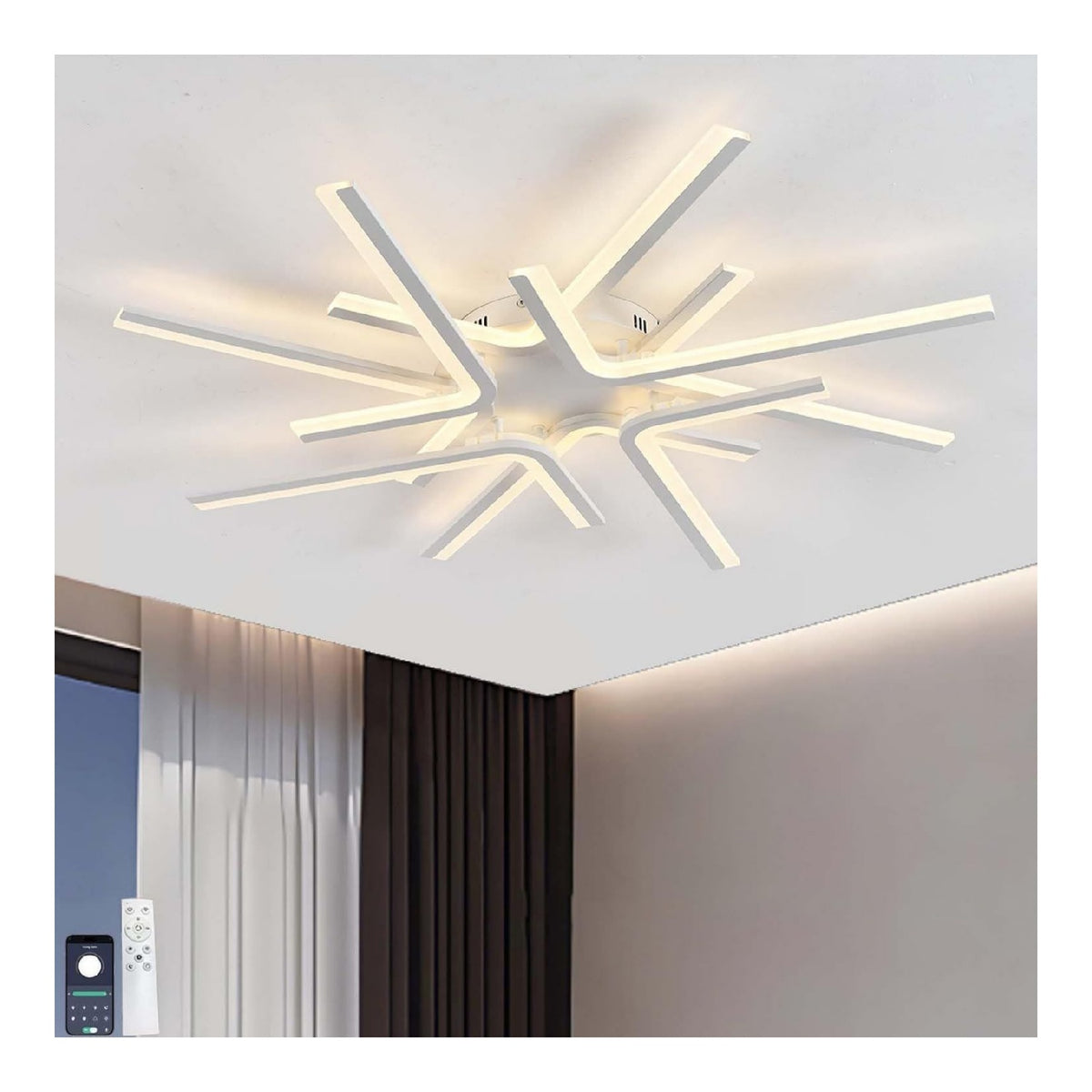 Plafonnier decoratif Blanc et Ambre avec diffusion lumineuse harmonieuse 60W 3000 K