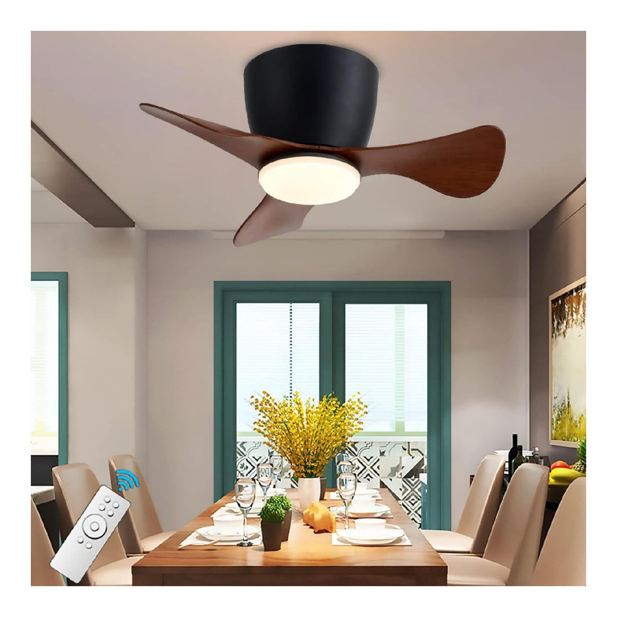 Plafonnier Noir et Blanc a presence elegante et lumiere agreable WQ-2305