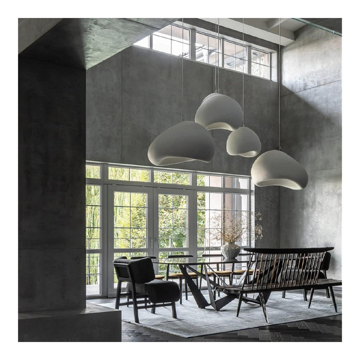 Solution lumineuse Blanc et Ambre au dessin sobre en format suspension 8W 6000K E27