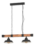Suspension Noir a presence elegante et lumiere agreable 60 W E27